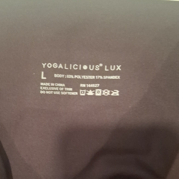 Yogalicious Lux Dark Brown Leggings Size L - Picture 4 of 5